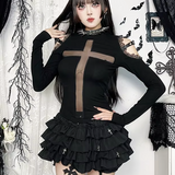 Black Cross Top