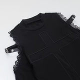 Black Cross Top