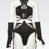 Black Cut Out Bodysuit