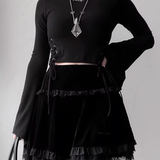 Black Goth Mini Skirt