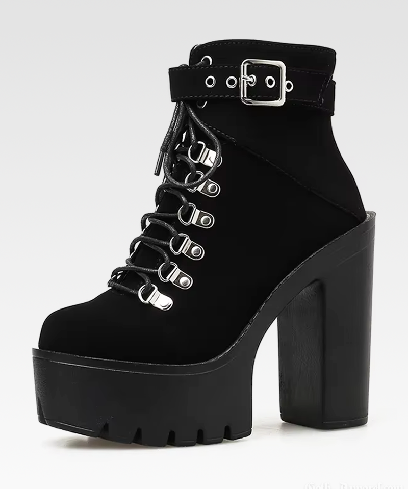 Black Gothic Ankle Boots