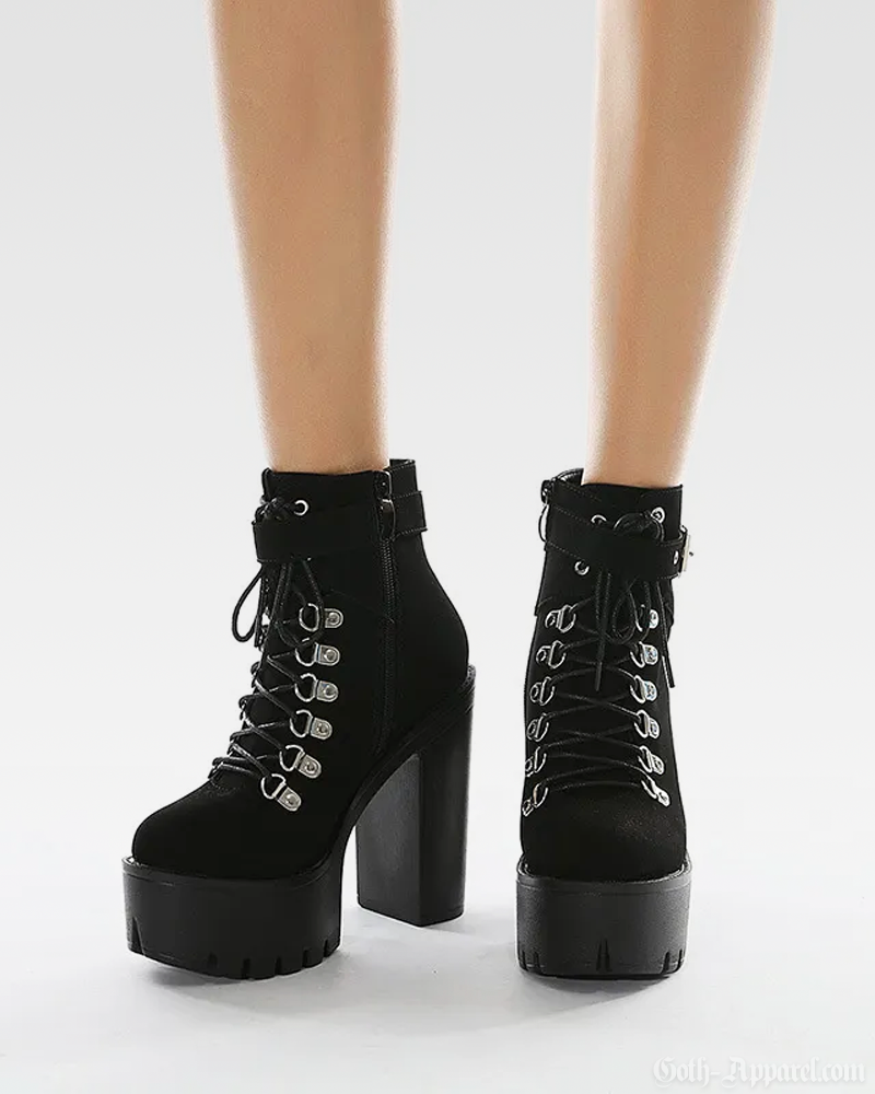 Black Gothic Ankle Boots
