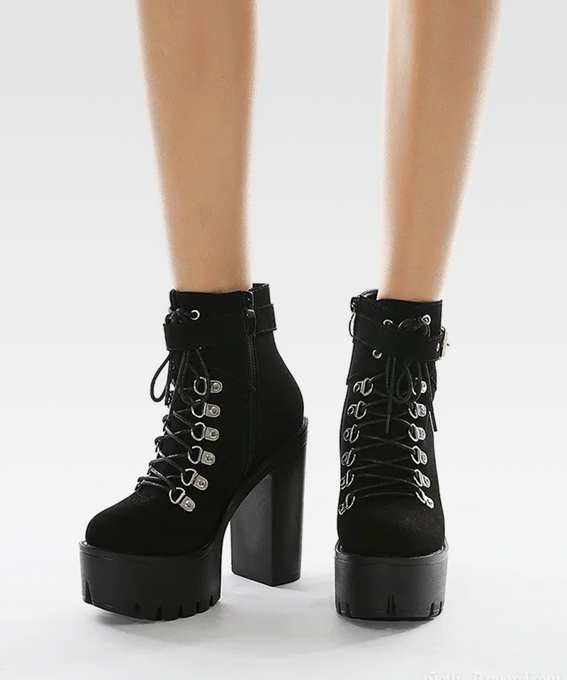 Black Gothic Ankle Boots