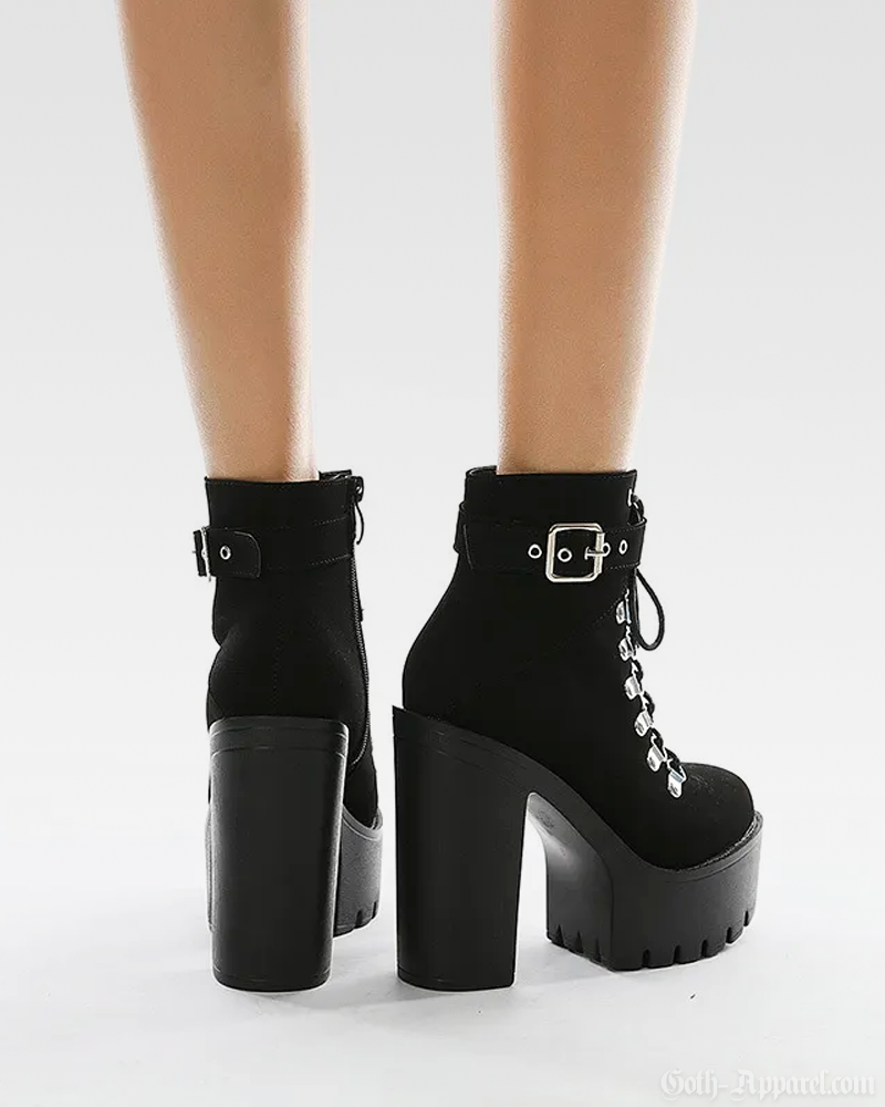 Black Gothic Ankle Boots