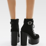Black Gothic Ankle Boots