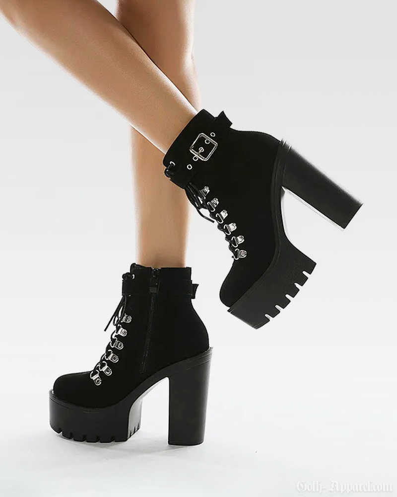 Black Gothic Ankle Boots