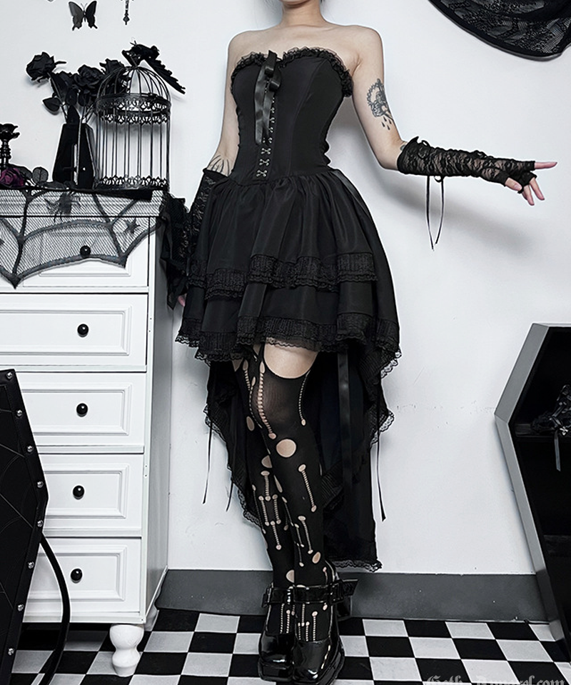 Black Gothic Corset Dress
