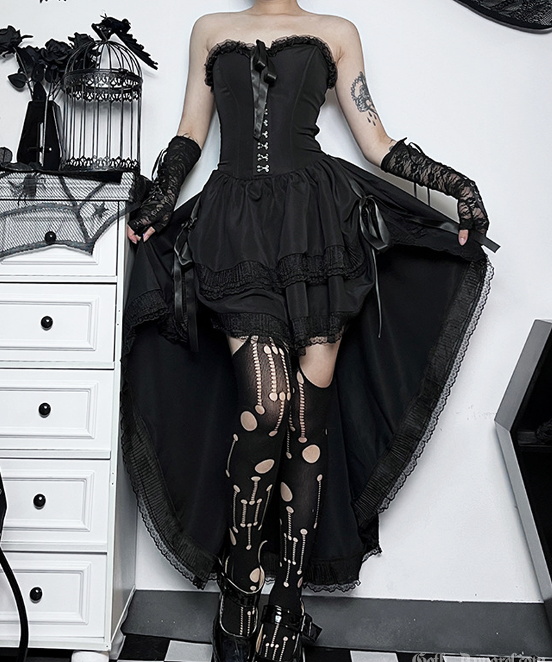 Black Gothic Corset Dress