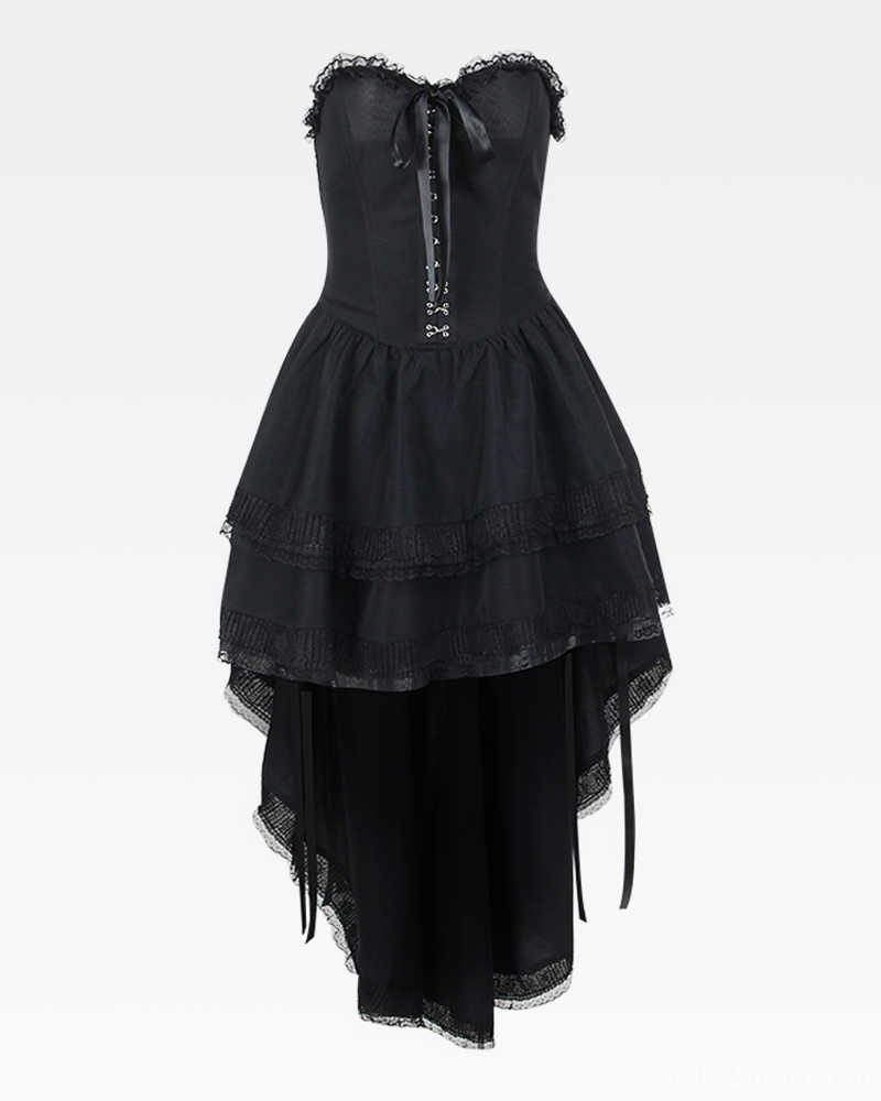 Black Gothic Corset Dress