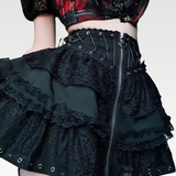 Black Gothic Mini Skirt