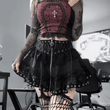 Black Gothic Mini Skirt