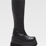 Black Knee High Platform Boots