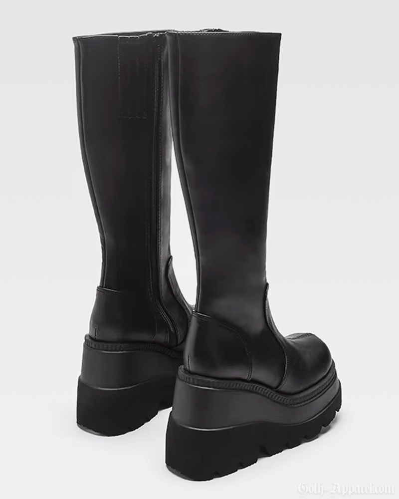 Black Knee High Platform Boots