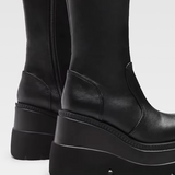 Black Knee High Platform Boots