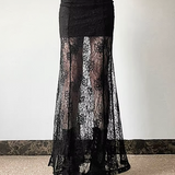Black Lace Maxi Skirt