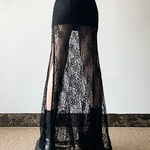 Black Lace Maxi Skirt