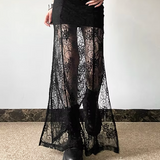 Black Lace Maxi Skirt