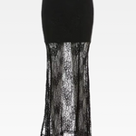 Black Lace Maxi Skirt