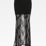 Black Lace Maxi Skirt