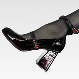 Black Patent Mary Jane High Heels