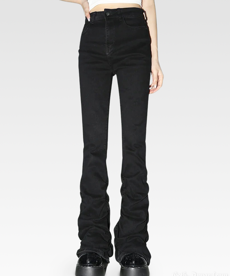 Black Ruched Jeans