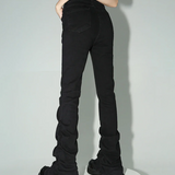 Black Ruched Jeans