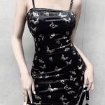 Black Velvet Butterfly Dress