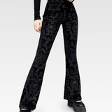 Black Velvet Flare Pants