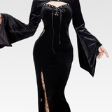 Black Velvet Gothic Dress