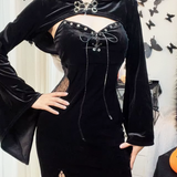 Black Velvet Gothic Dress