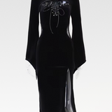 Black Velvet Gothic Dress