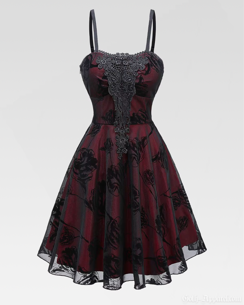 Burgundy Gothic Dress