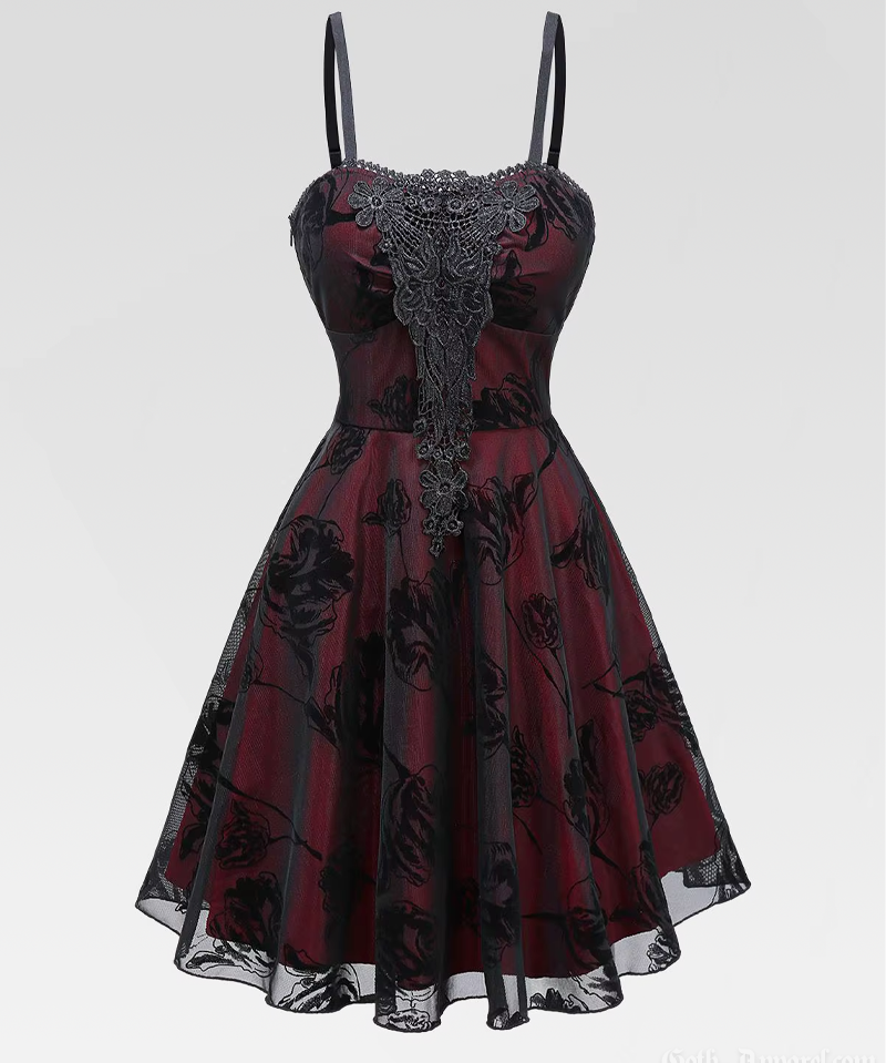 Burgundy Gothic Dress