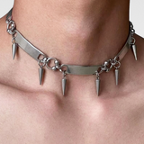 Choker Necklace With Spikes