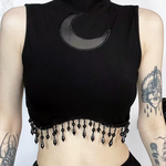 Crescent Moon Crop Top