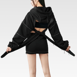 Crop Cut Out Hoodie