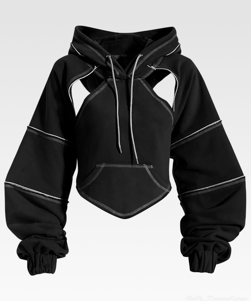 Crop Cut Out Hoodie