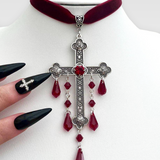 Cross Choker Goth