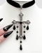 Cross Choker Goth