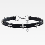 Cross Leather Choker