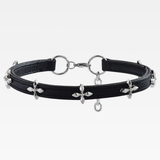 Cross Leather Choker