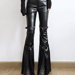 Faux Leather Flare Pants