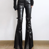 Faux Leather Flare Pants