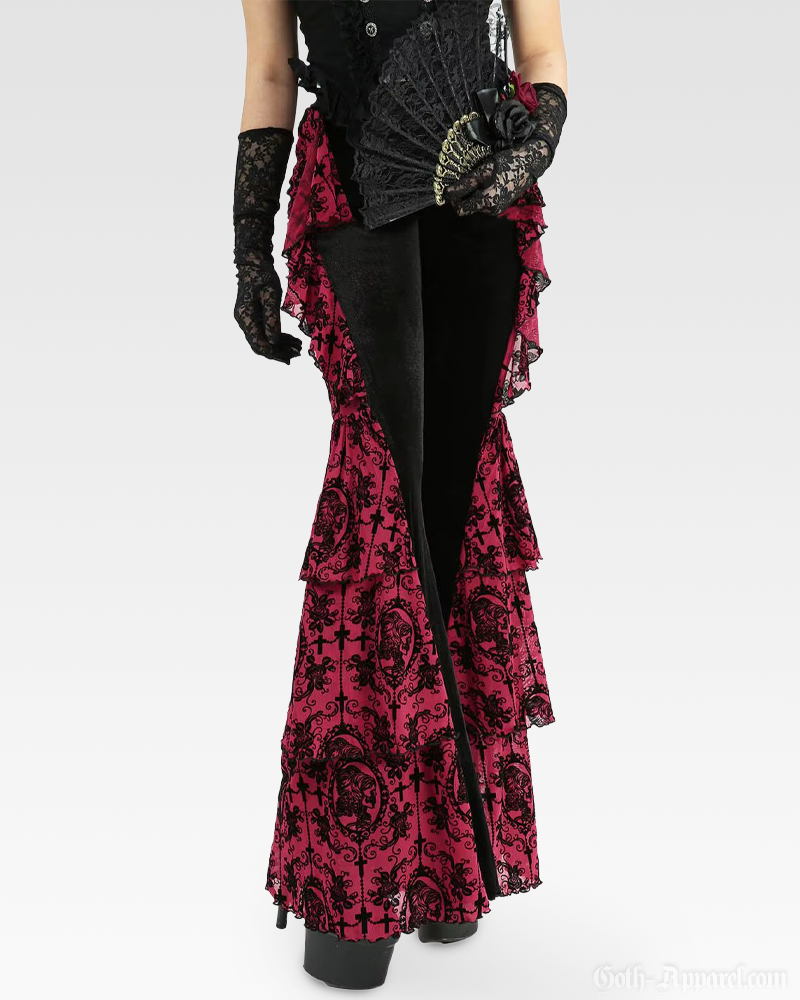 Flare Ruffles Flare Ruffle Pants | Goth Apparel