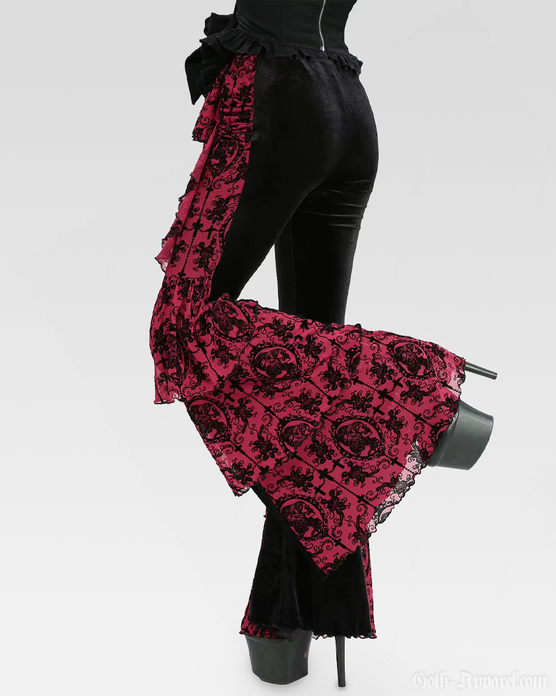 Flare Ruffles Flare Ruffle Pants | Goth Apparel