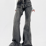 Flared Jeans With Belt