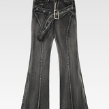 Flared Jeans With Belt