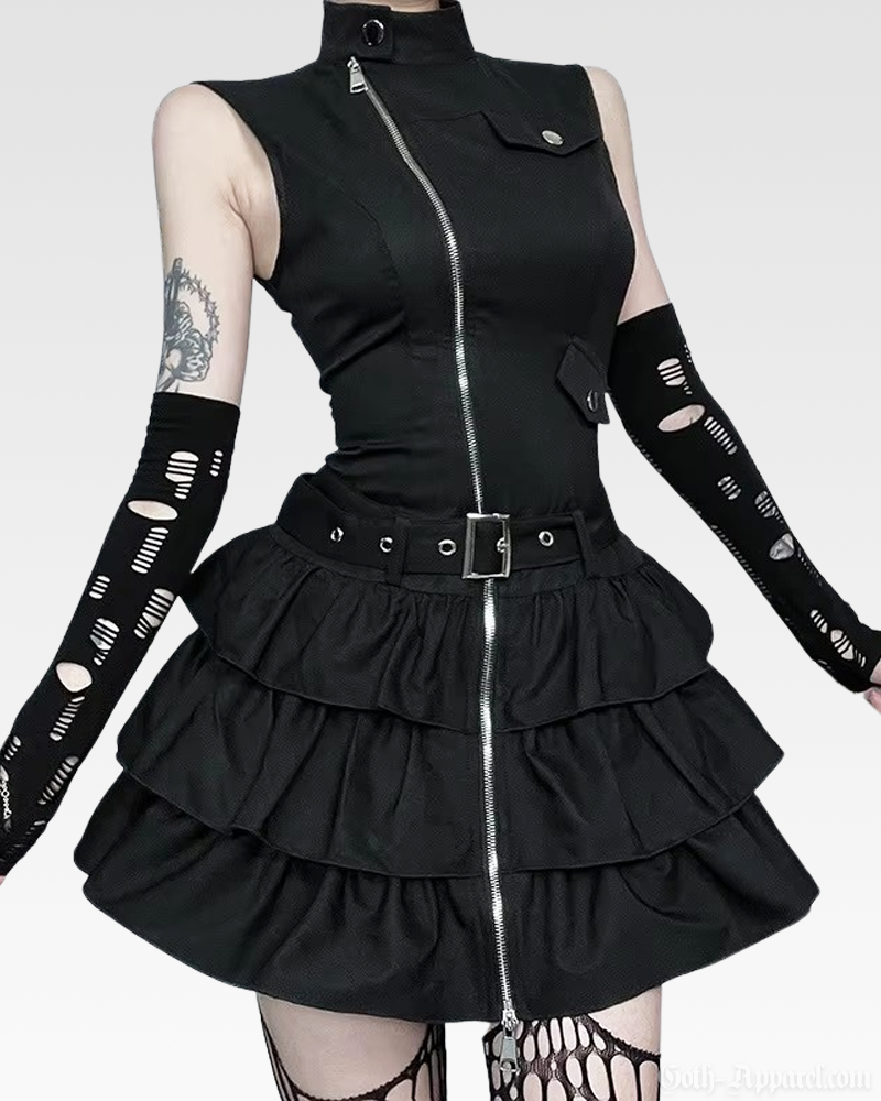 Goth Black Mini Dress