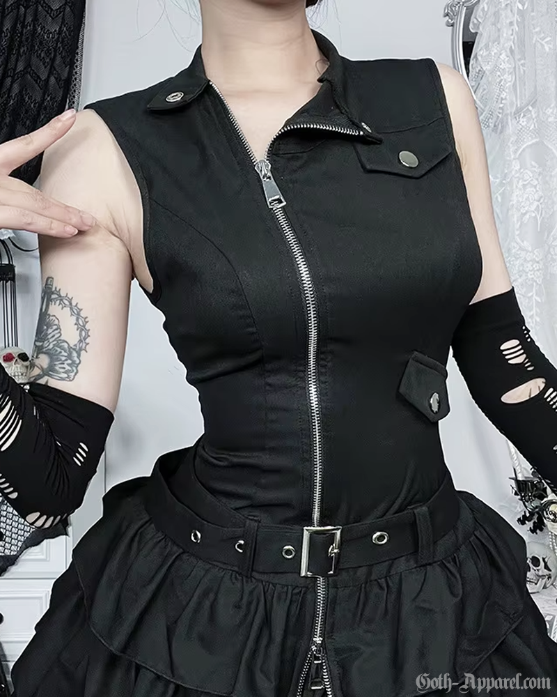 Goth Black Mini Dress