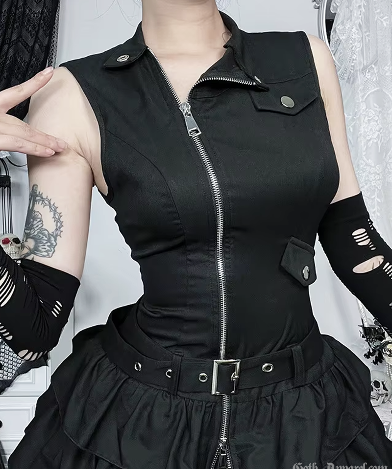 Goth Black Mini Dress